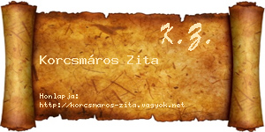 Korcsmáros Zita névjegykártya